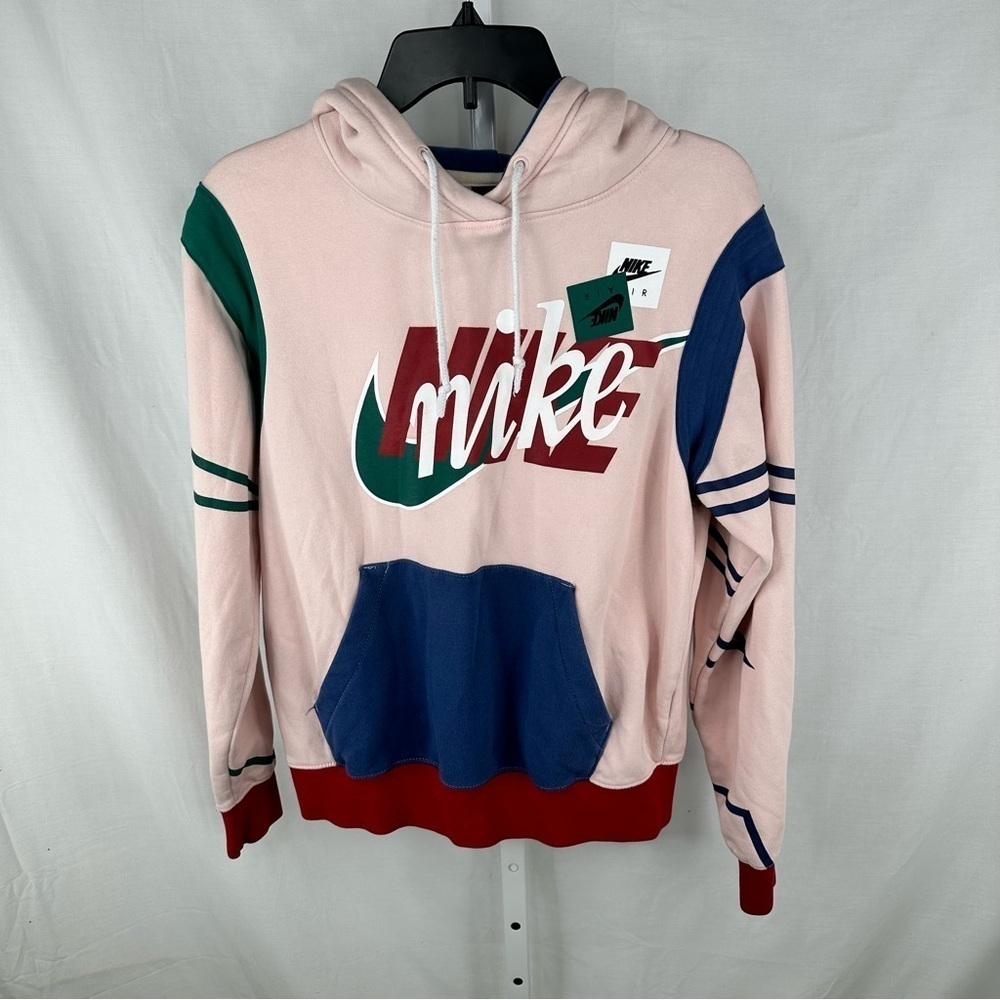 Nike Women's Multicolor Geometric Long Sleeve Pullover Hoodie - Size XS
